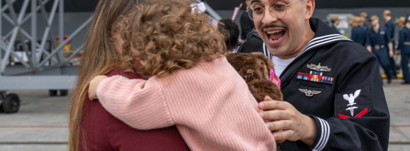 After nine grueling months at sea, USS Theodore Roosevelt is home