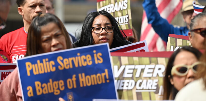 Nurses rally outside VA hospitals to highlight staff cuts, vacancies