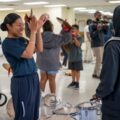 Stick Masters teach Sailors to play percussion instruments [Image 9 of 14]