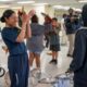 Stick Masters teach Sailors to play percussion instruments [Image 9 of 14]