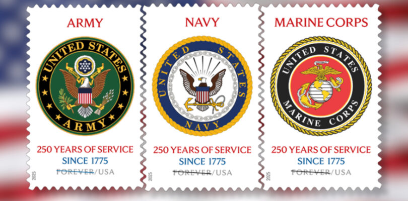 USPS unveils 250th anniversary stamps honoring military branches