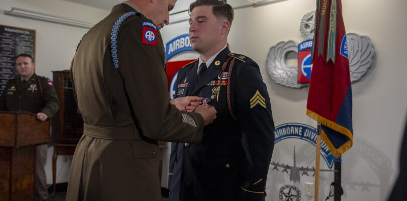 Army medic receives award for fending off shooter, saving life