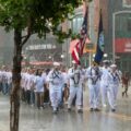 Future Sailors and Recruiters March in the Rain to Busch Stadium [Image 2 of 3]