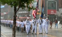 Future Sailors and Recruiters March in the Rain to Busch Stadium [Image 2 of 3]