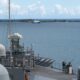 USS Blue Ridge leaves Guam after port visit
