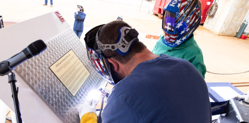 Keel laid for guided-missile destroyer USS Quentin Walsh