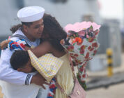 USS Oscar Austin crew accepts combat award for Red Sea deployment