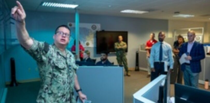 Eamon Spiegel, acting director, resource management division/acting comptroller, Bureau of Naval Personnel,  visits Navy Recruiting Command Headquartered [Image 2 of 4]