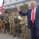 Trump touts tough-on-crime mantra during visit to Guard troops in DC