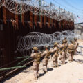 Hundreds of Marines, sailors fortify US-Mexico border wall in Arizona