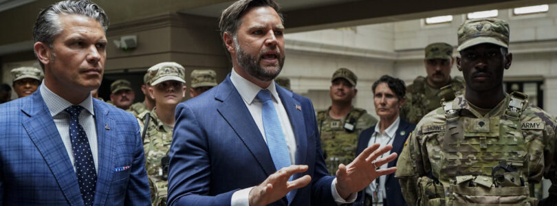 Vance, Hegseth visit troops amid growing Guard presence in DC