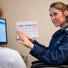 Lt. Amber Martz conducts a medical history interview [Image 1 of 5]