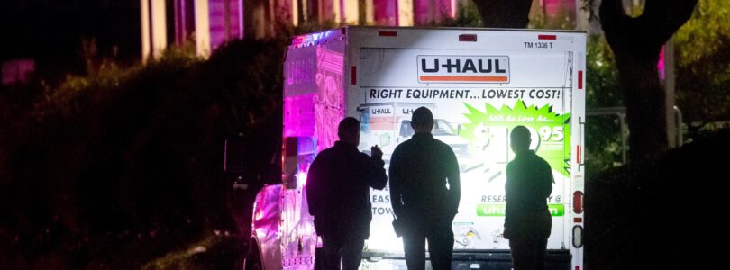 Shots fired after truck rams into California Coast Guard base