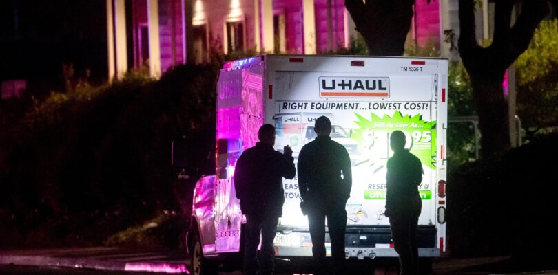 Shots fired after truck rams into California Coast Guard base