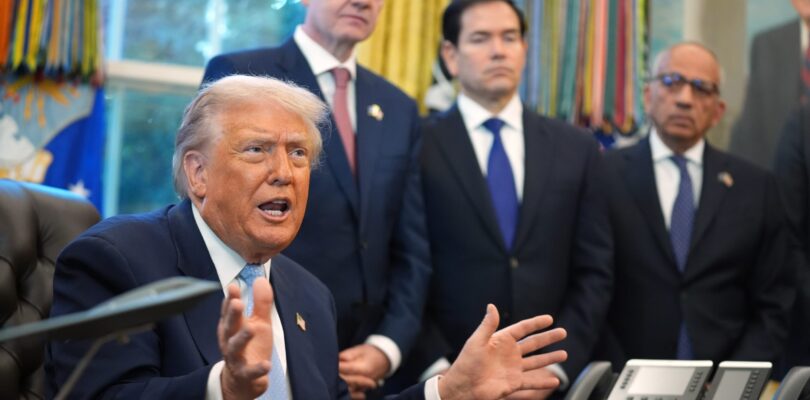 Trump leaves military action on table but floats talks with Venezuela