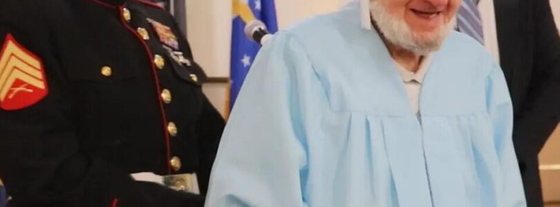 World War II Veteran Celebrates 99th Birthday with High School Diploma