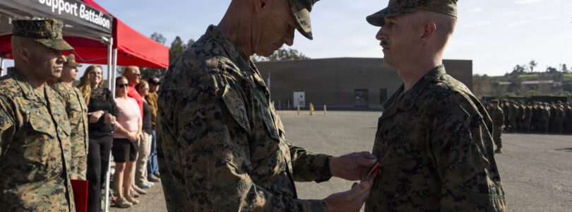 Marine earns service’s highest non-combat award for vehicle rescue