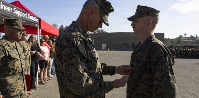 Marine earns service’s highest non-combat award for vehicle rescue