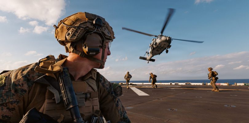 USS Tripoli, embarked 31st Marine Expeditionary Unit arrive in Middle East