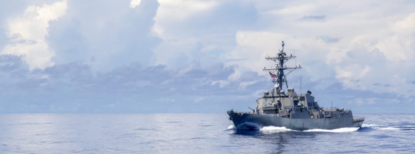 US Navy destroyer intercepts Iranian-flagged vessel trying to skirt blockade