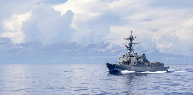 US Navy destroyer intercepts Iranian-flagged vessel trying to skirt blockade