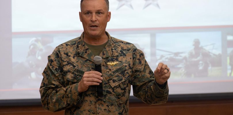 ‘Prepare your family’: Marine Reserve commander gives warlike safety brief