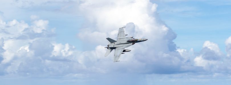 F/A-18 Super Hornet pilots practice touch-and-go landings — on Iwo Jima