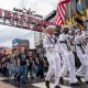 Future Sailors and Navy recruiters from Navy Talent Acquisition Group Mid-America take part in the 68th Annual Cardinal Company event [Image 2 of 3]