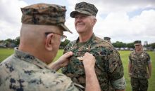 Navy officer, 67, becomes oldest on record to earn Fleet Marine Force pin