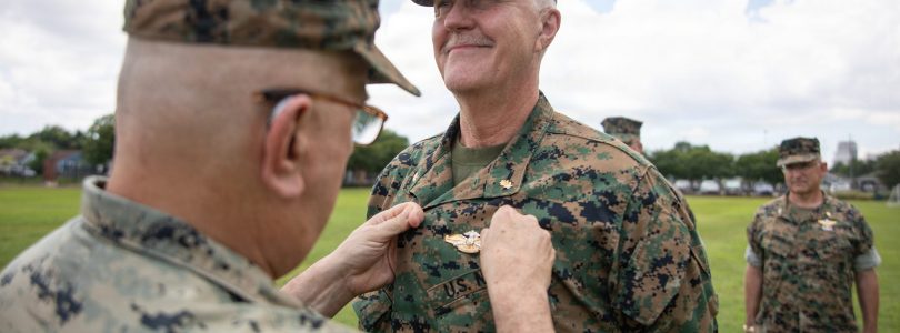 Navy officer, 67, becomes oldest on record to earn Fleet Marine Force pin