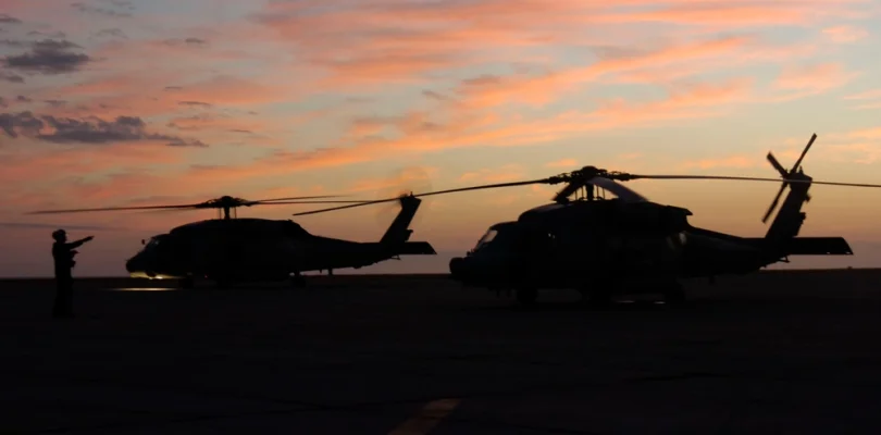 Navy’s ‘dinosaur’ carrier delivery plane flies into sunset