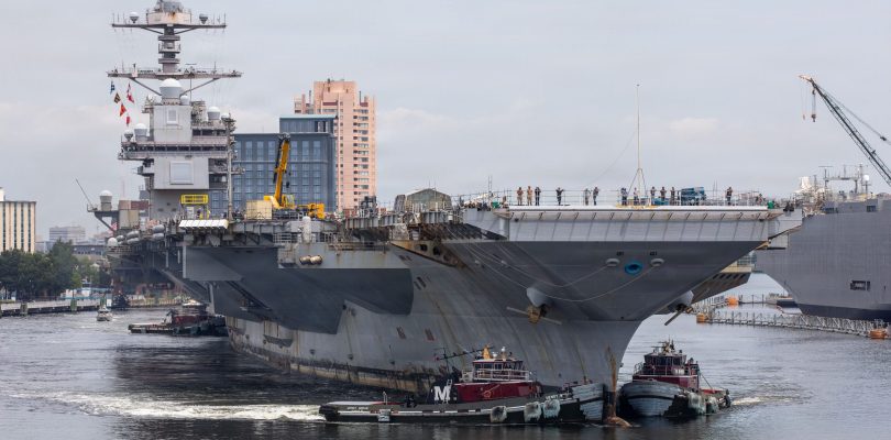 USS Gerald R. Ford to undergo maintenance after onboard fire and plumbing issues