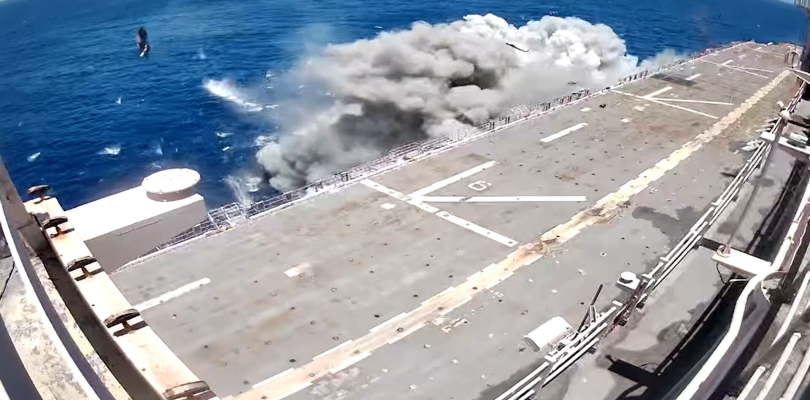 See what it’s like to be on a ship getting hit by US missiles