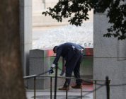 Woman charged over vandalism of World War II Memorial
