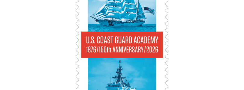 Coasties’ photos used on stamps honoring Coast Guard Academy’s 150th