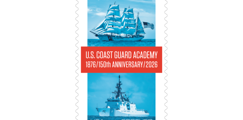 Coasties’ photos used on stamps honoring Coast Guard Academy’s 150th
