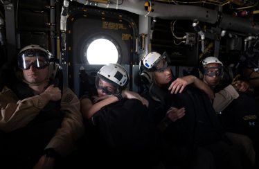Aboard the USS George Washington, young sailors adjust to war with Iran